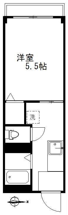 シューネルツヴァイク A(1K/2階)の間取り写真