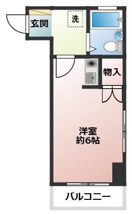 まめII(ワンルーム/1階)の間取り写真