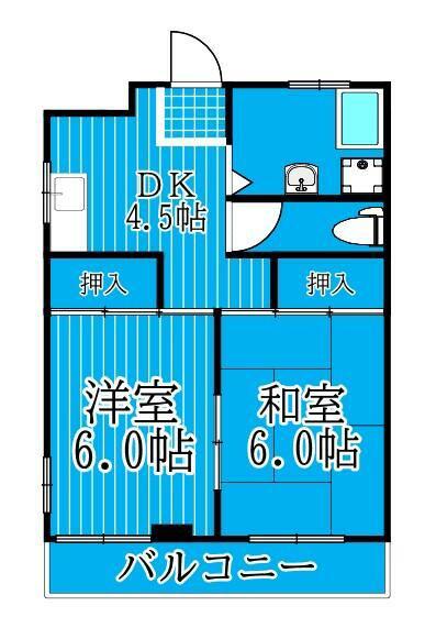 フォレストハイツ(2DK/3階)の間取り写真