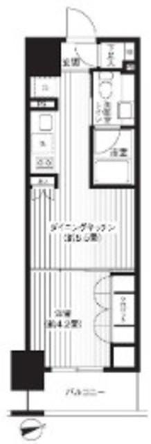 レジディア新御徒町(1DK/7階)の間取り写真