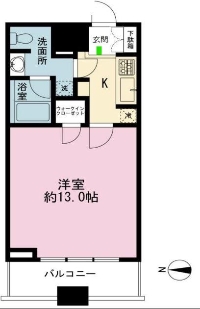 コンシェリア西新宿タワーズウエスト(1K/8階)の間取り写真