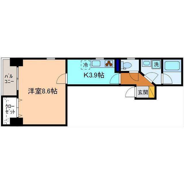 GEO FORUM金沢(1K/6階)の間取り写真