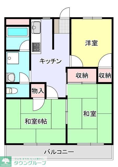 MAISON DE CAMELLIA(3DK/2階)の間取り写真