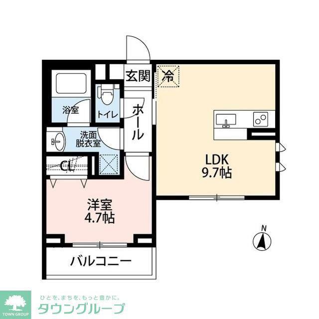 PALHOUSE祖師谷(1LDK/3階)の間取り写真