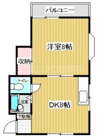 メゾン菱池(1DK/1階)の間取り写真