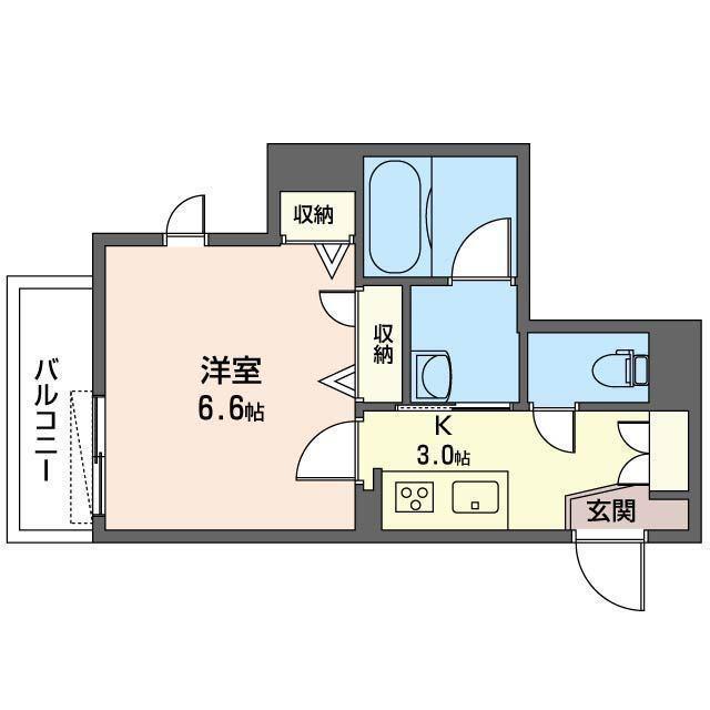 キヨマルビル横浜南(1K/2階)の間取り写真