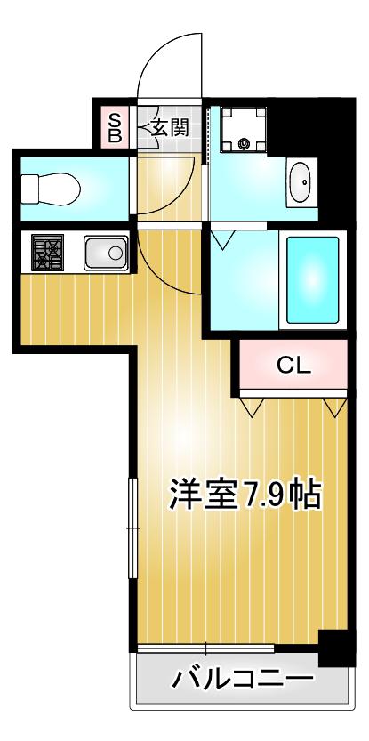 プレサンス上前津リラクシア(ワンルーム/8階)の間取り写真