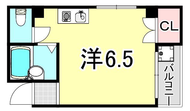 パーソナルマンション杭瀬1(ワンルーム/2階)の間取り写真