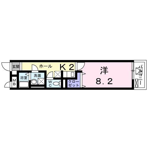メゾン みのりII(1K/3階)の間取り写真