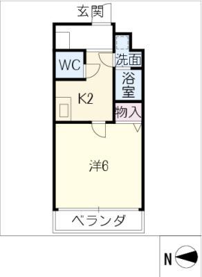 ヴィヴィアンパーク(1K/3階)の間取り写真