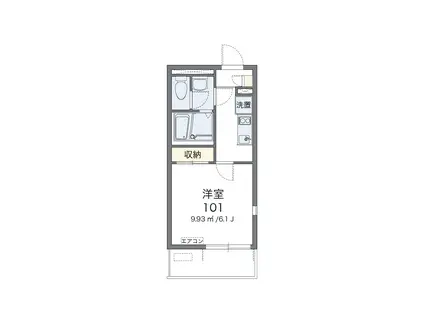 コージーハウス赤坂(1K/2階)の間取り写真