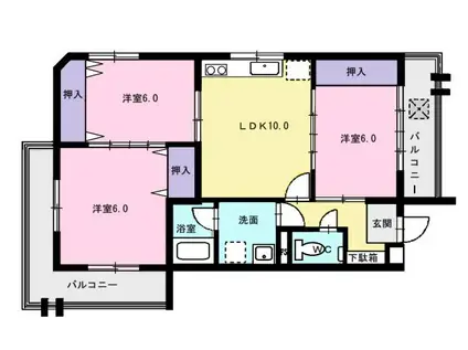JOLLY HOUSE(3LDK/2階)の間取り写真