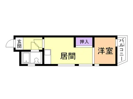 めぐみマンション(ワンルーム/1階)の間取り写真