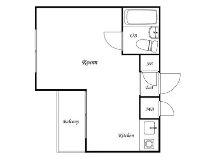 ライオンズマンション東高円寺(ワンルーム/3階)の間取り写真