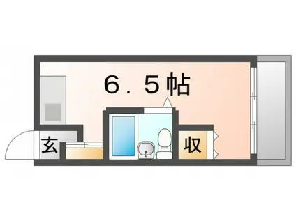 エリータ桃山台II(ワンルーム/1階)の間取り写真