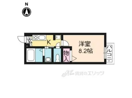 メゾン・ド・深草エル(1K/1階)の間取り写真