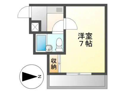 エ・スパシオ名西(1K/5階)の間取り写真