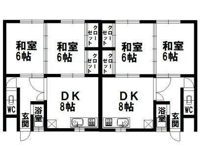 青森県青森市大字野内菊川67-32 藤川アパート(2DK/1階)の間取り写真