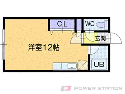 ライムライト3(ワンルーム/3階)の間取り写真