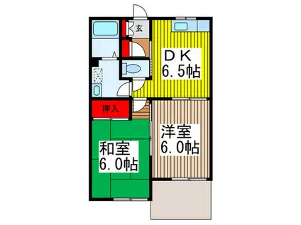メゾン・エトワール(2DK/1階)の間取り写真