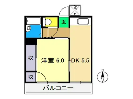 VIV HOUSE(1DK/3階)の間取り写真