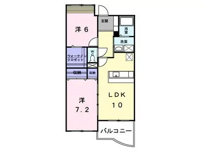 エストレーノKOEI(2LDK/3階)の間取り写真