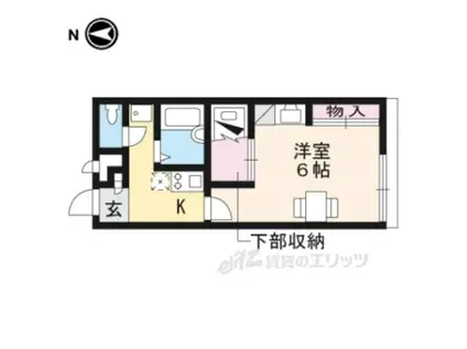 レオパレス 伏見Ⅰ(1K/1階)の間取り写真