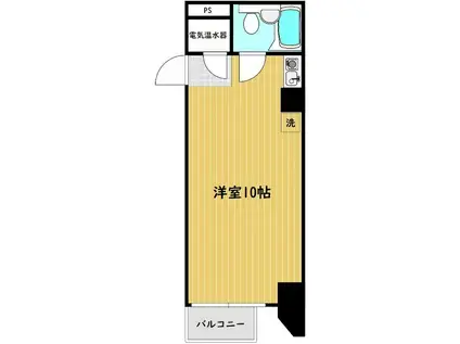 トーカン新宿キャステール(ワンルーム/11階)の間取り写真