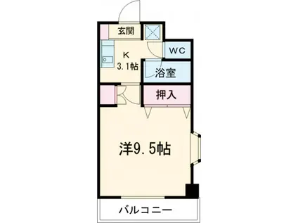 エストシエル 東宿郷一丁目マンション(1K/8階)の間取り写真