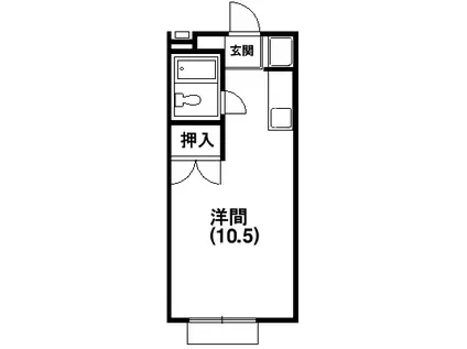 サンアベニュー富塚I(ワンルーム/2階)の間取り写真
