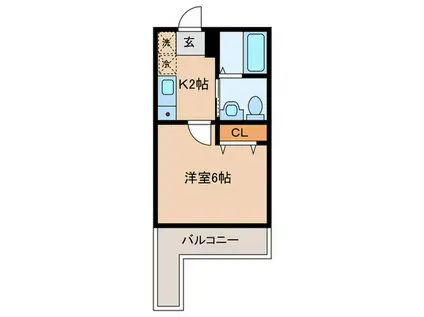 レガーロ新横浜(1K/1階)の間取り写真
