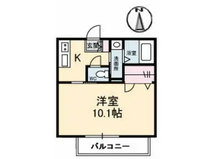 シャーメゾン島田本町(1K/2階)の間取り写真