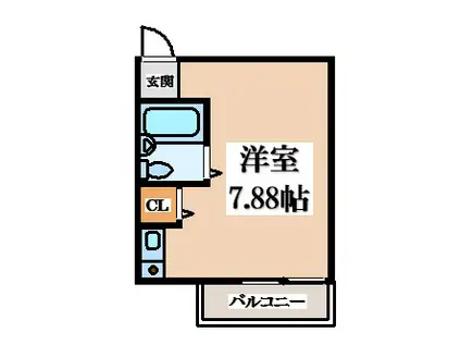 トマトハイツ菱屋西(ワンルーム/1階)の間取り写真