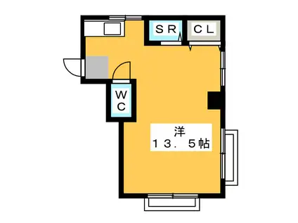 秋山ビル(ワンルーム/4階)の間取り写真