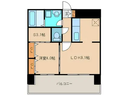 ロイヤルステージ吉塚(1SLDK/5階)の間取り写真