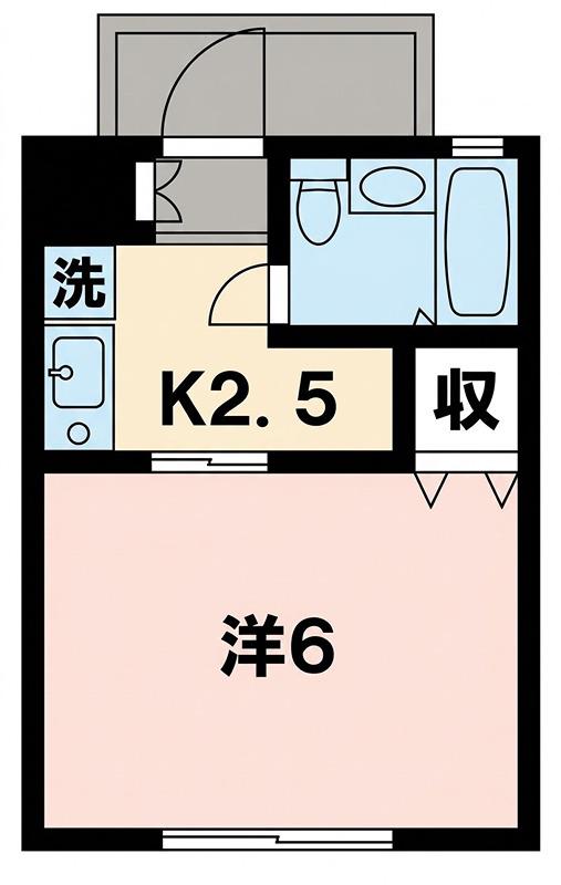 ハイツ荒澤(1K/2階)の間取り写真