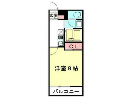 レオパレス末広タウニー(1K/2階)の間取り写真