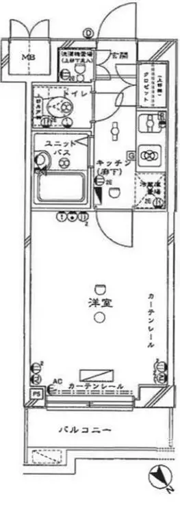 ルーブル恵比寿サウスガーデン 3階階 間取り