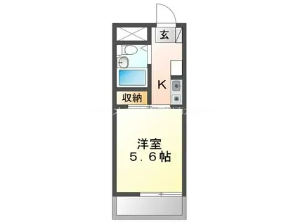 アーバンメゾン豊川(1K/7階)の間取り写真