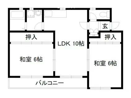 セトラI(2LDK/1階)の間取り写真