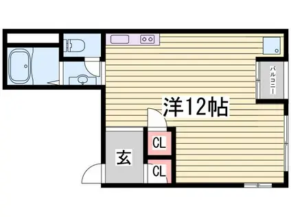 VILLAMARIA(ワンルーム/3階)の間取り写真
