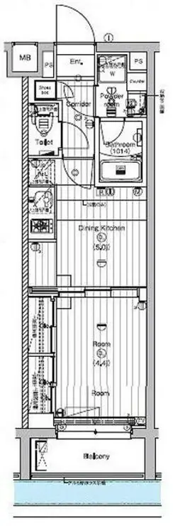 PREMIUM CUBE 新宿中井 2階階 間取り