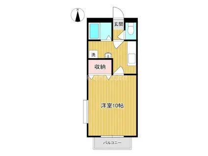 KNハイツ(1DK/2階)の間取り写真