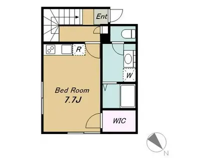 ハイム伊藤(ワンルーム/2階)の間取り写真