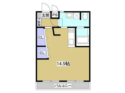 ＪＲ東海道本線 浜松駅 バス乗車時間：15分 最寄りバス停で下車 徒歩1分 3階建 築40年(ワンルーム/1階)の間取り写真