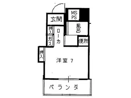 イーストアヴェニュー(1K/5階)の間取り写真