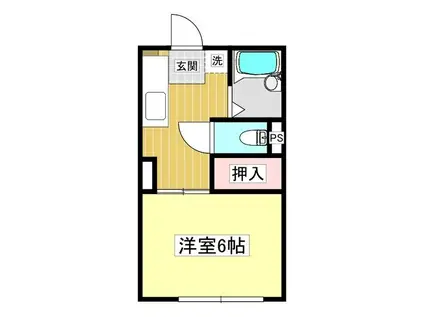 メゾンM&A本丸 A(1K/2階)の間取り写真