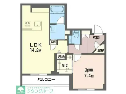 ステラ キャシェット(1LDK/4階)の間取り写真