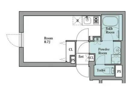 リーガランド早稲田鶴巻町(1K/3階)の間取り写真