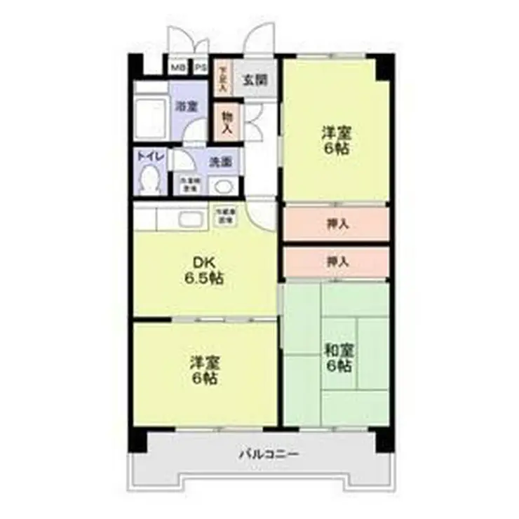 川端ハイツ 3階階 間取り